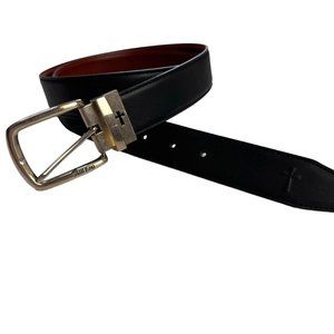 John 3 16 Belt Mens Black Silver Leather Religious Bible Verse